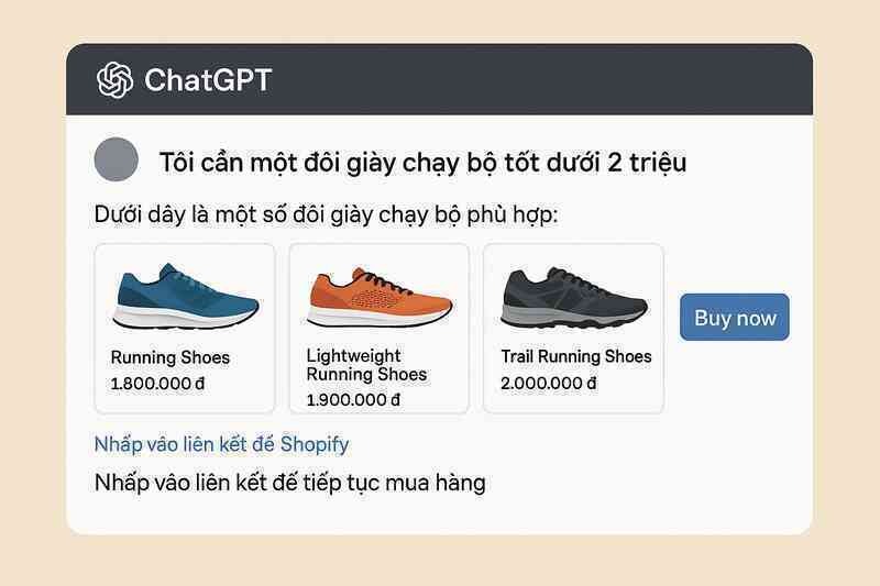 Sắp được mua sắm trực tuyến trên ChatGPT