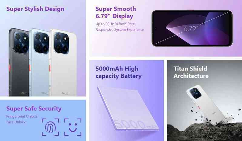 Meizu "tái xuất" thị trường quốc tế với loạt smartphone mới giá chỉ từ 2 triệu đồng: Thiết kế đẹp, hiệu năng mạnh mẽ, chuẩn bị bán chính hãng tại Việt Nam- Ảnh 4. Meizu "tái xuất" thị trường quốc tế với loạt smartphone mới giá chỉ từ 2 triệu đồng: Thiết kế đẹp, hiệu năng mạnh mẽ, chuẩn bị bán chính hãng tại Việt Nam- Ảnh 4.