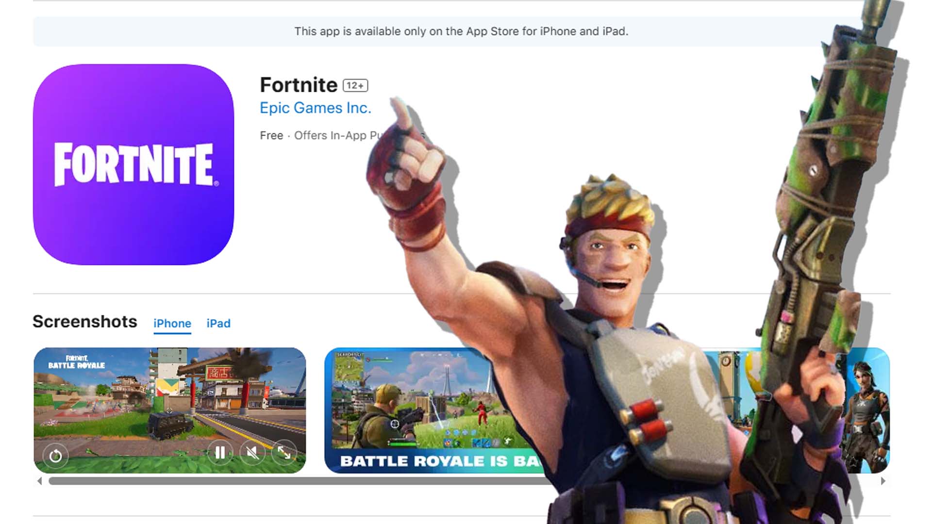 Sau 5 năm bị cấm cửa, trò chơi Fortnite xuất hiện trở lại trên App Store Mỹ- Ảnh 2. Sau 5 năm bị cấm cửa, trò chơi Fortnite xuất hiện trở lại trên App Store Mỹ- Ảnh 2.