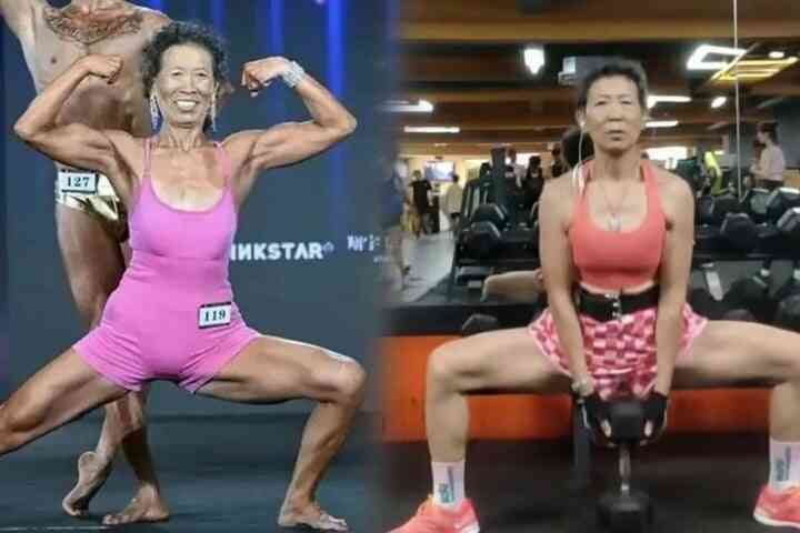 Bã lão U80 có cơ bụng 6 múi, dù già nhất vẫn đoạt giải cuộc thi thể hình