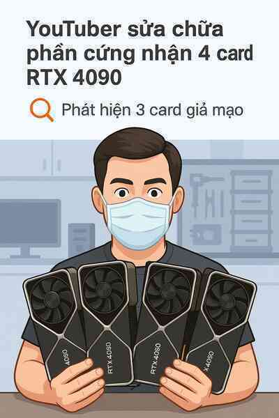 Gửi 4 chiếc RTX 4090 đi sửa, người đàn ông 'tá hỏa' khi biết tới 3 chiếc là hàng giả
