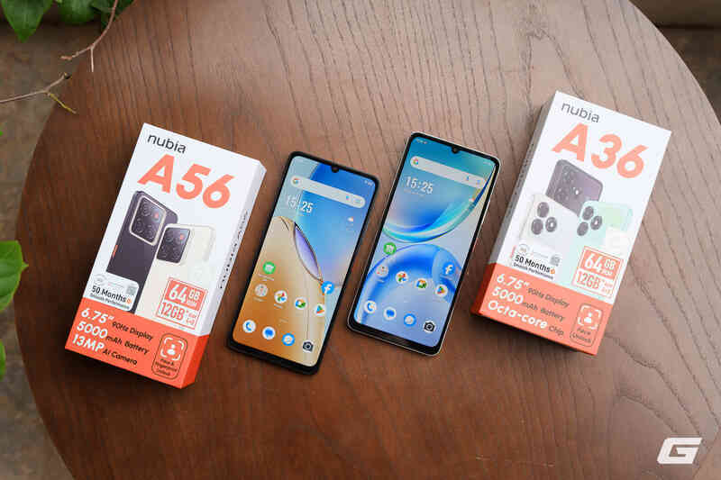 Trên tay bộ đôi phổ thông nubia A36 và A56: Màn hình lớn 90Hz, pin 5000mAh, có AI, hứa hẹn dùng mượt ít nhất 4 năm