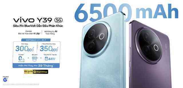 vivo ra mắt điện thoại thiết kế đẹp, pin siêu bền 6.500mAh, giá chỉ từ 7,49 triệu đồng- Ảnh 3. vivo ra mắt điện thoại thiết kế đẹp, pin siêu bền 6.500mAh, giá chỉ từ 7,49 triệu đồng- Ảnh 3.