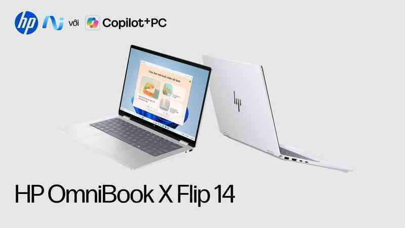 Laptop HP OmniBook X Flip 14 mới mỏng nhẹ, hiệu năng AI vượt trội