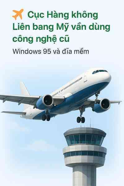 2025 rồi Cục Hàng không Liên bang Mỹ vẫn dùng đĩa mềm và Windows 95