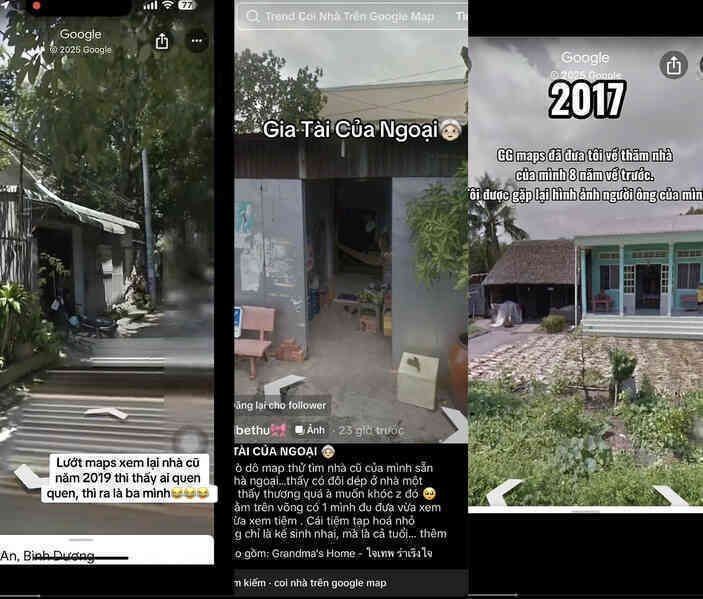 Trào lưu ‘xuyên không’ xem lại trường cũ, nhà xưa trên Google Maps