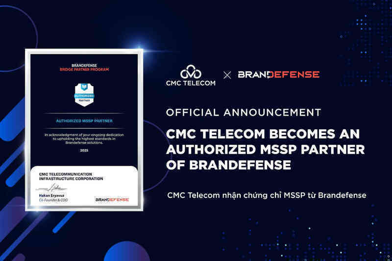 CMC Telecom nhận chứng chỉ MSSP từ Brandefense