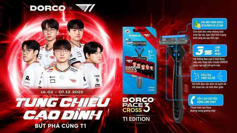 DORCO x T1: Dao cạo râu “chân ái” cho game thủ- Ảnh 3. DORCO x T1: Dao cạo râu “chân ái” cho game thủ- Ảnh 3.