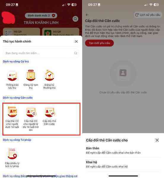 Cách cấp mới, đổi thẻ căn cước công dân trên ứng dụng VNeID- Ảnh 3. Cách cấp mới, đổi thẻ căn cước công dân trên ứng dụng VNeID- Ảnh 3.