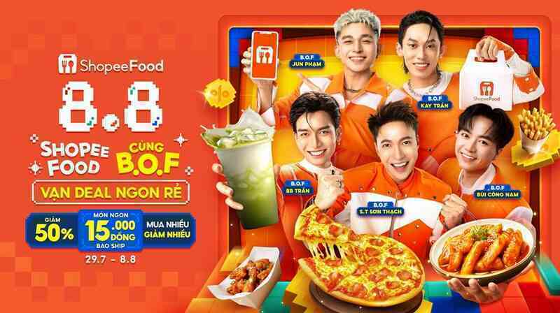 Bung xõa cuối hè với ngàn ưu đãi “liên hoàn” tại ShopeeFood 8.8 Vạn Deal Ngon Rẻ
