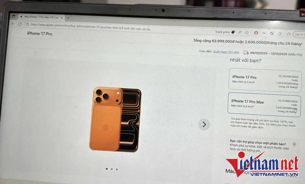 iPhone 17 mở đặt trước tại Việt Nam, model nào đắt khách nhất?