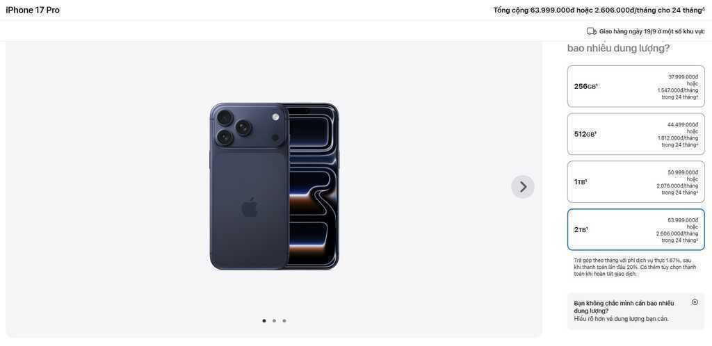 Mẫu iPhone 17 Pro Max duy nhất còn sẵn hàng nhưng kén khách mua ở Việt Nam