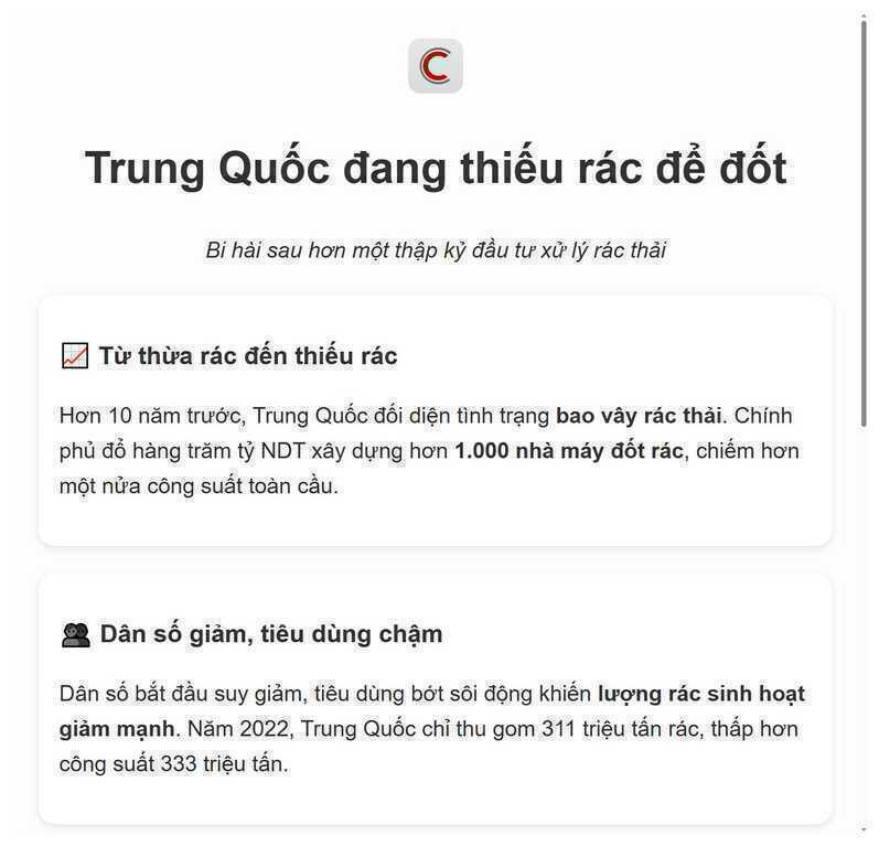 Trung Quốc đang ‘thiếu rác’: Bi hài câu chuyện 10 năm xử lý rác thải đô thị của nền kinh tế số 1 Châu Á, chiếm hơn một nửa công suất đốt chất thải toàn cầu- Ảnh 2.