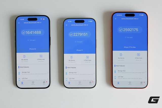 Test hiệu năng iPhone 17 series và iPhone Air: Cái kết bất ngờ!- Ảnh 11. Test hiệu năng iPhone 17 series và iPhone Air: Cái kết bất ngờ!- Ảnh 11.