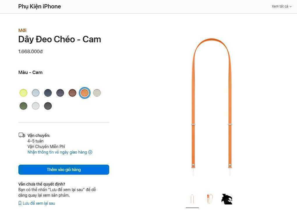 Dây đeo iPhone 17 giá 1,7 triệu đồng cũng khan hàng tại Việt Nam - 1