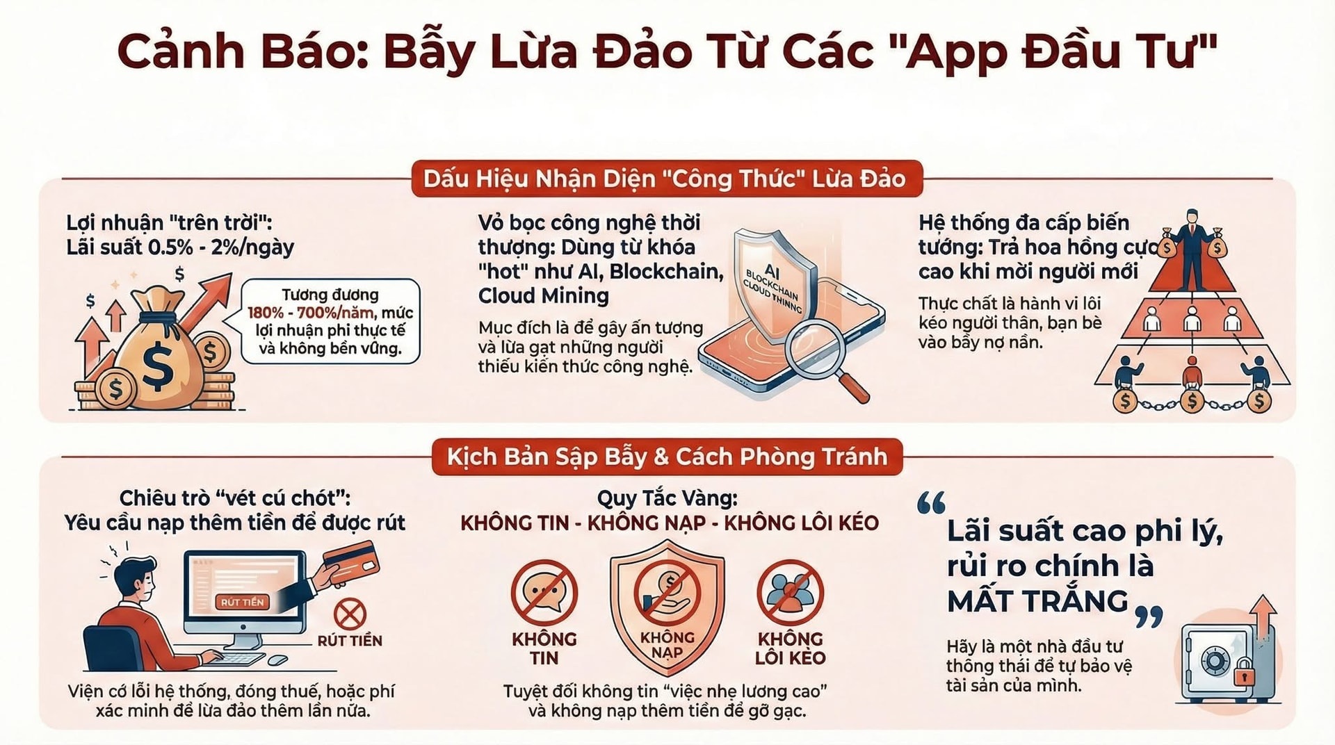 Sập bẫy làm giàu nhanh cận Tết, tội phạm mạng dùng AI để "chăn thả"
