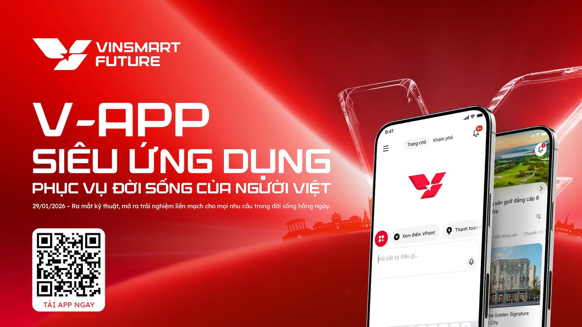 Ứng dụng ‘một chạm’ V-App – nền tảng số hóa toàn diện của hệ sinh thái Vingroup