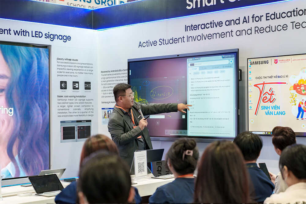 Samsung mang lớp học tương lai đến Education Vietnam 2026 với AI và màn hình 3D không kính