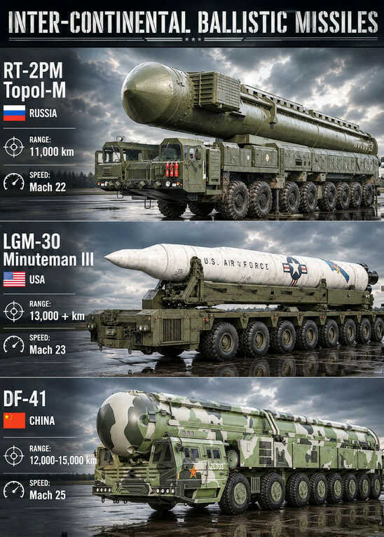 Tên lửa Topol-M, tên lửa Minuteman III, tên lửa DF-41: ICBM nào giữ ngôi vương