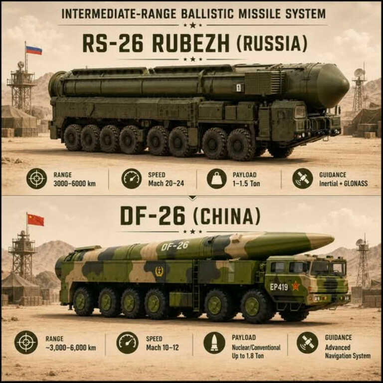 Tên lửa RS-26 tốc độ Mach 10, tầm bắn 5.500km ‘so găng’ tên lửa DF-26