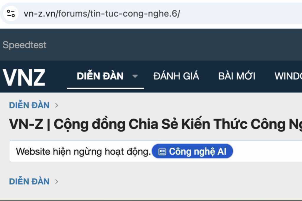Vn-Zoom thông báo ngừng hoạt động mạng xã hội
