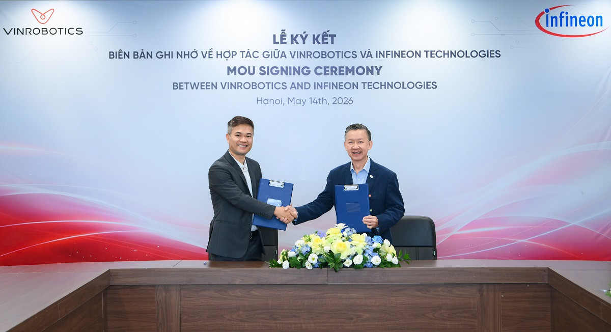 VinRobotics hợp tác Infineon phát triển công nghệ lõi cho người máy thế hệ mới