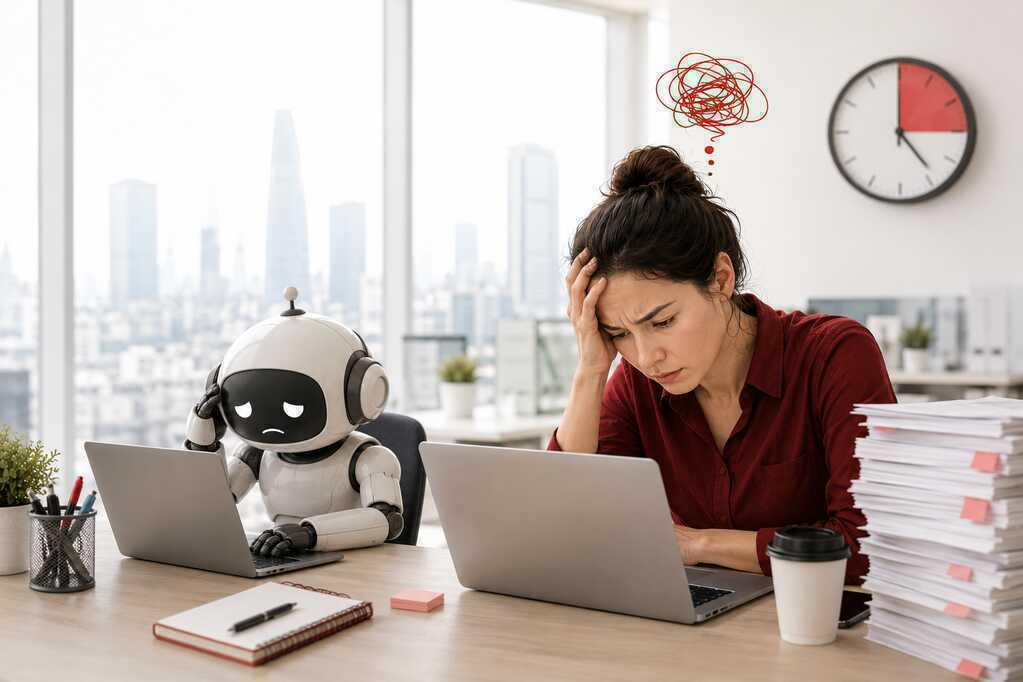 Dân công sở tốn 6 giờ mỗi tuần làm 'bảo mẫu' cho bot AI