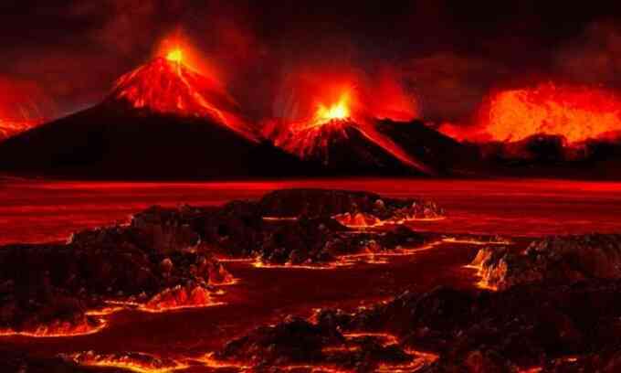 Phun trào núi lửa góp phần xóa sổ 95% sự sống