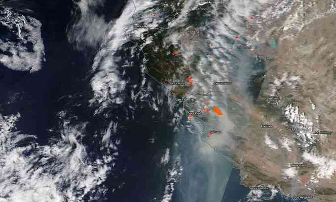 Cháy rừng California nhìn từ vũ trụ