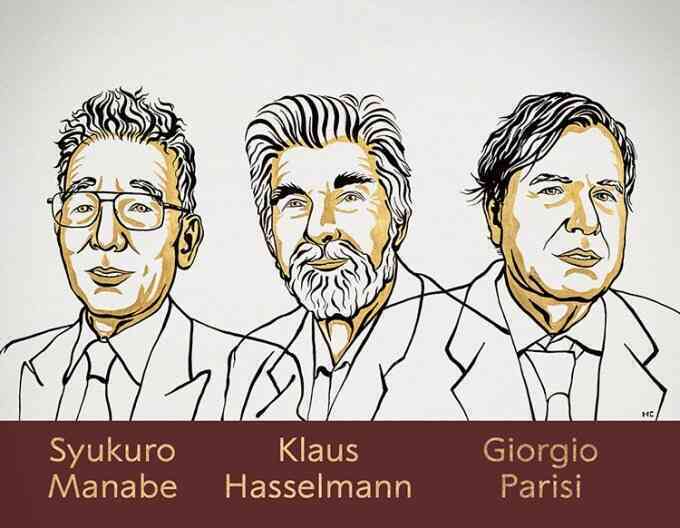 Ba nhà khoa học nhận giải Nobel Vật lý 2021