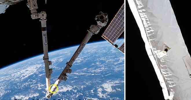 Rác không gian đâm thủng cánh tay robot của Trạm Vũ trụ Quốc tế ISS