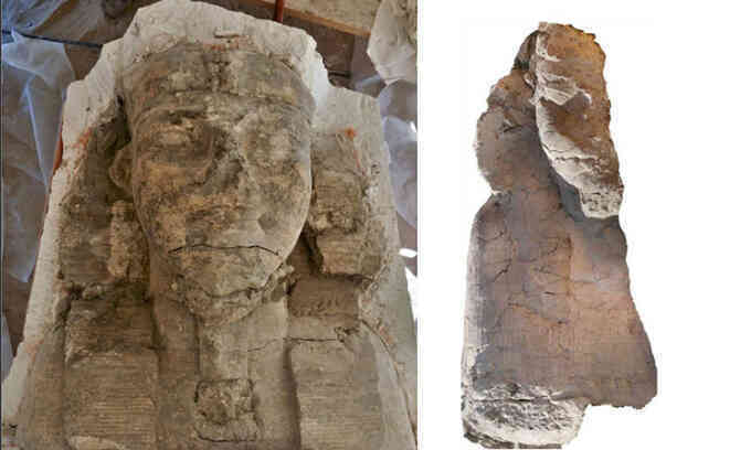 Khai quật tượng nhân sư dài gần 8 m của pharaoh Ai Cập