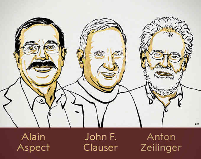 Ba nhà khoa học nhận giải Nobel Vật lý 2022