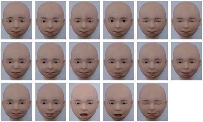 Robot trẻ em có 6 vẻ mặt giống người thật