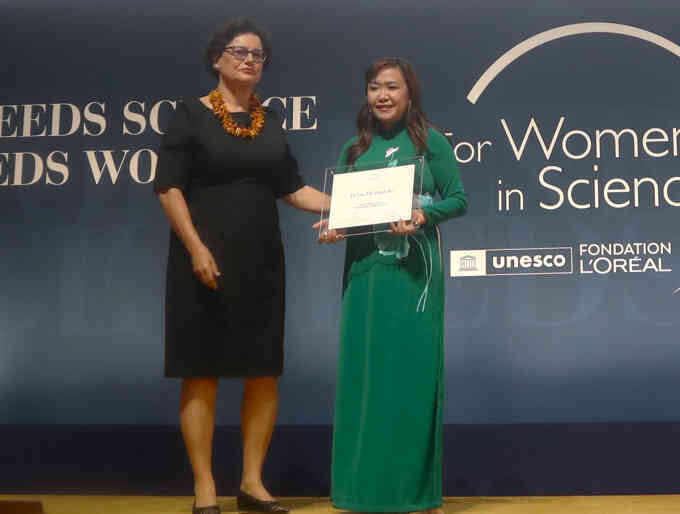 Nhà khoa học Việt được vinh danh tài năng trẻ thế giới