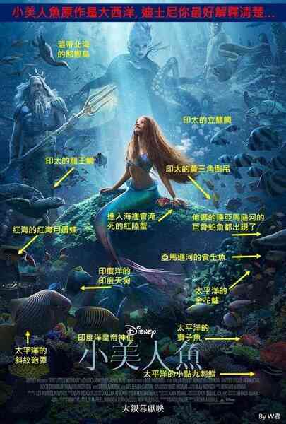 Poster phim "Nàng tiên cá" bị châm biếm vì sai kiến thức khoa học cơ bản