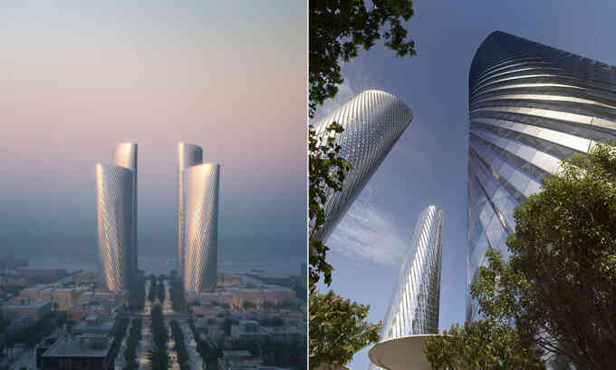 Cụm tháp cao nhất Qatar phủ nhôm chống nóng