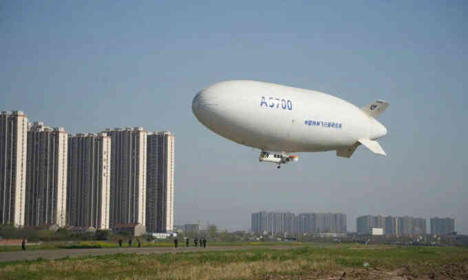 Tàu bay dạng khí cầu tốc độ 100 km/h của Trung Quốc