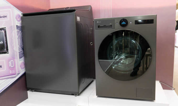 LG ra máy giặt sấy có khả năng giảm vi nhựa