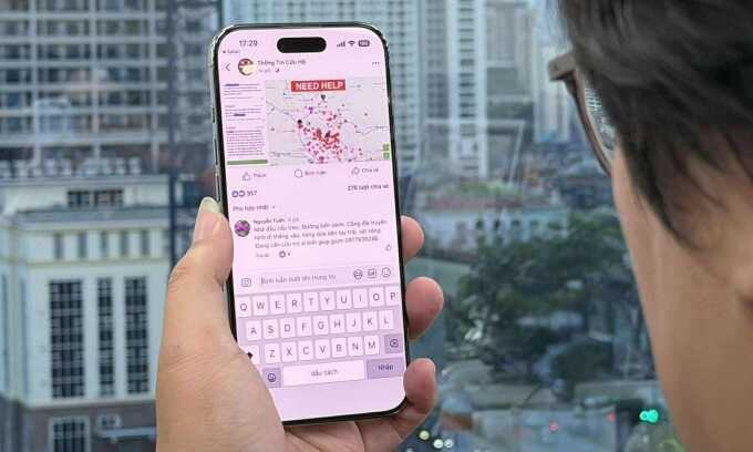 Bản đồ thông tin cứu hộ người dân Đà Nẵng, Huế