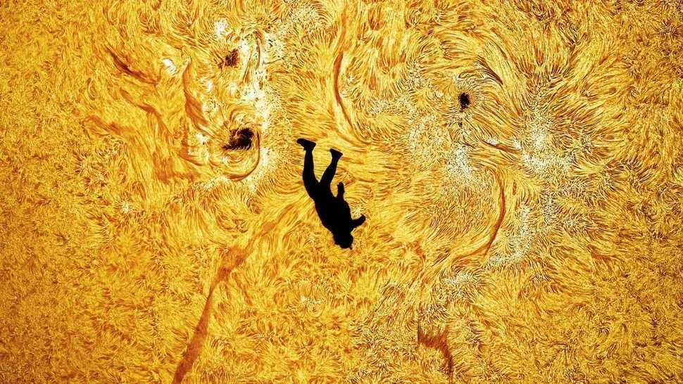 Hậu trường của bức ảnh "người rơi trên Mặt Trời" đang gây sốt