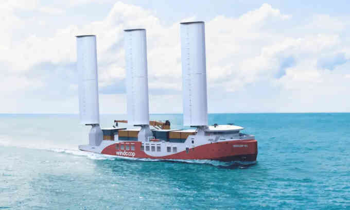 Tàu container chạy bằng sức gió đầu tiên trên thế giới