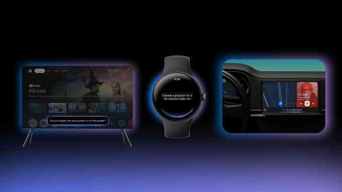 Google đưa chatbot Gemini lên ôtô, TV, đồng hồ