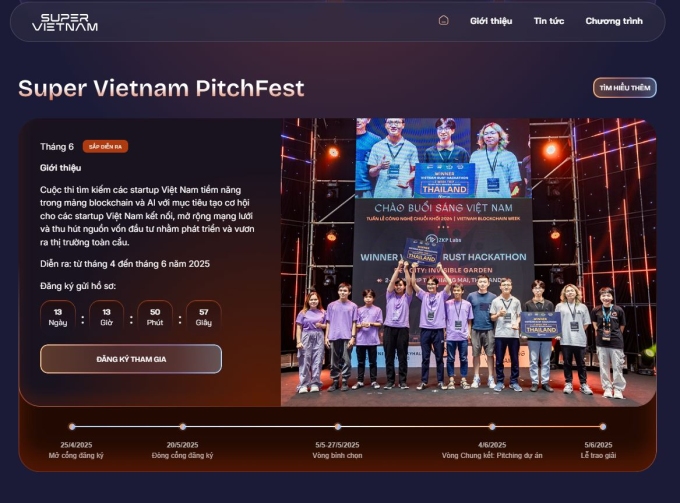Super Vietnam 2025 PitchFest vinh danh startup blockchain và AI