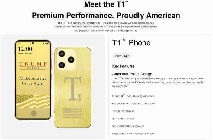 Điện thoại Trump T1 xóa thông tin 