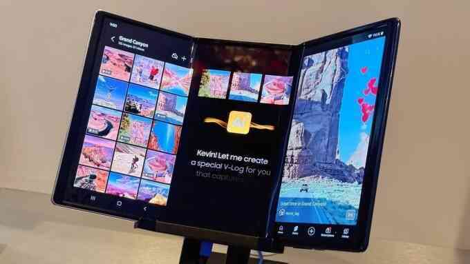 Cấu hình smartphone gập ba của Samsung