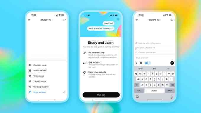 ChatGPT thêm chế độ học tập Study Mode