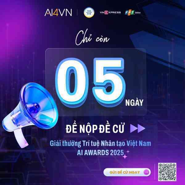 Giải thưởng AI Awards 2025 còn 5 ngày nhận đề cử