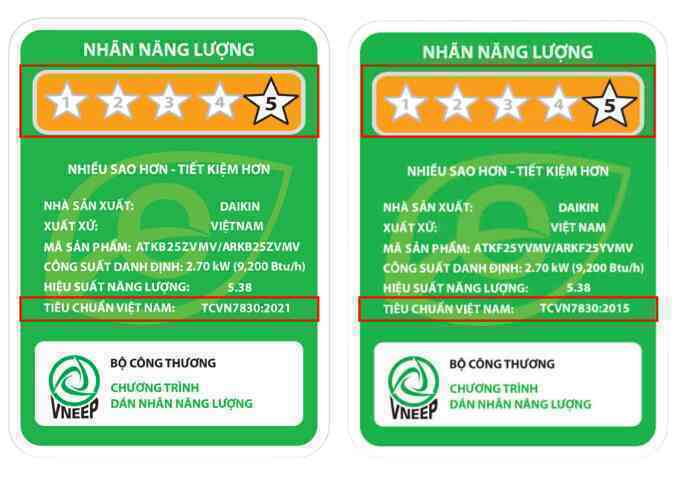 Điều hòa dán nhãn năng lượng 5 sao khác biệt thế nào?