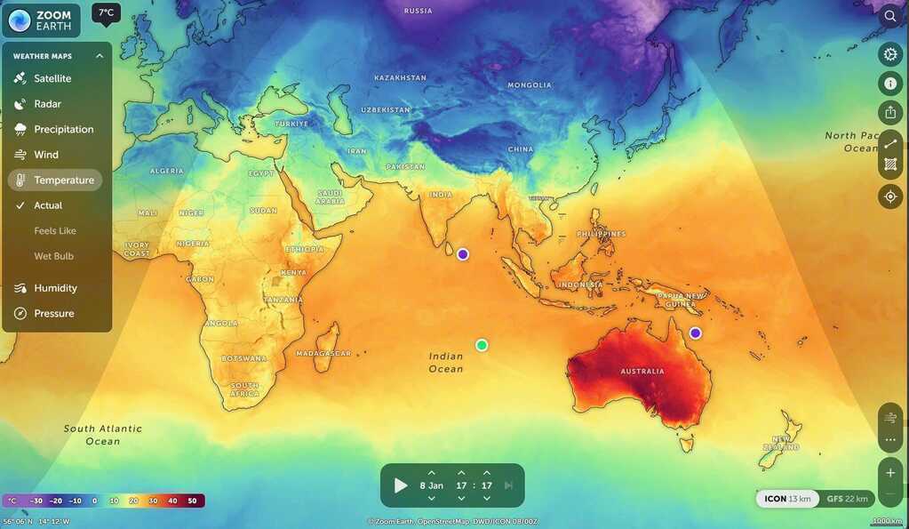 Vì sao khắp nơi đón không khí lạnh còn nhiệt độ tại Úc lại tiệm cận 50 độ C